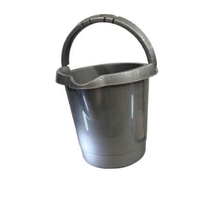 דלי 12 ליטר עם פייה  כסוף