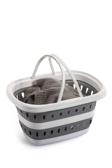 סלסלת כביסה מתקפלת 36 עם ידיות-סקטור אפיקים